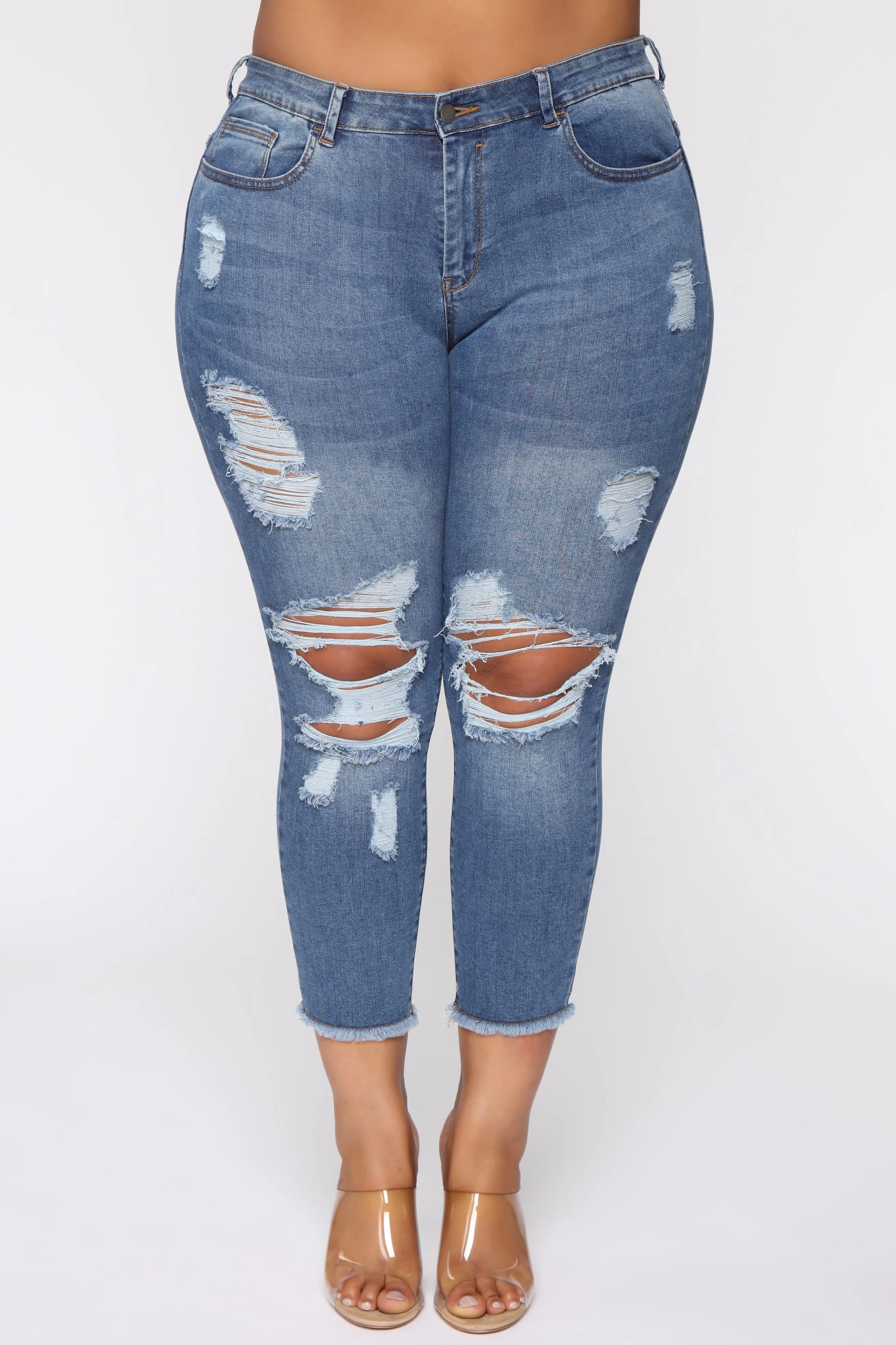 About A Girl High Waisted Skinny Jeans - Medium Wash