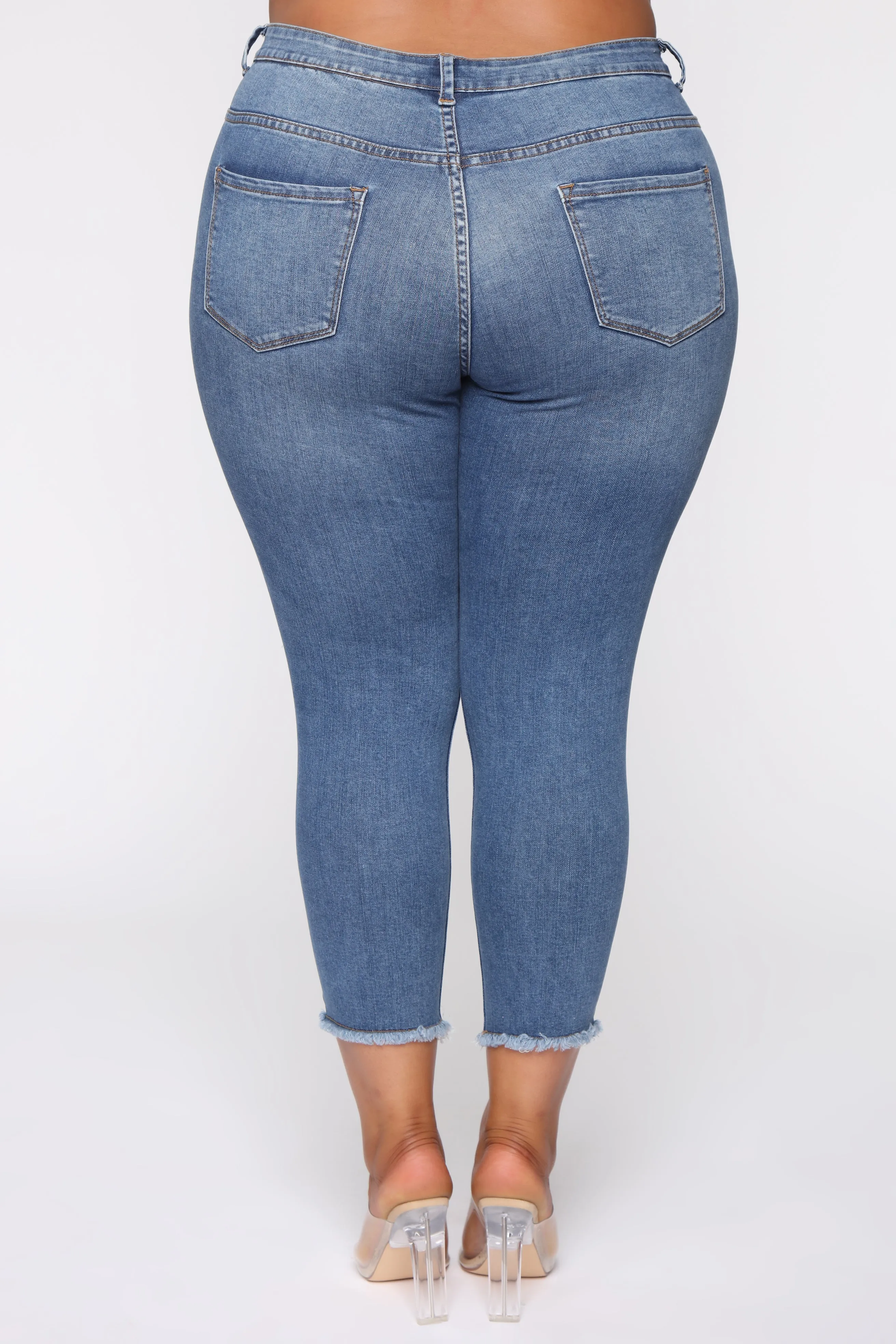 About A Girl High Waisted Skinny Jeans - Medium Wash