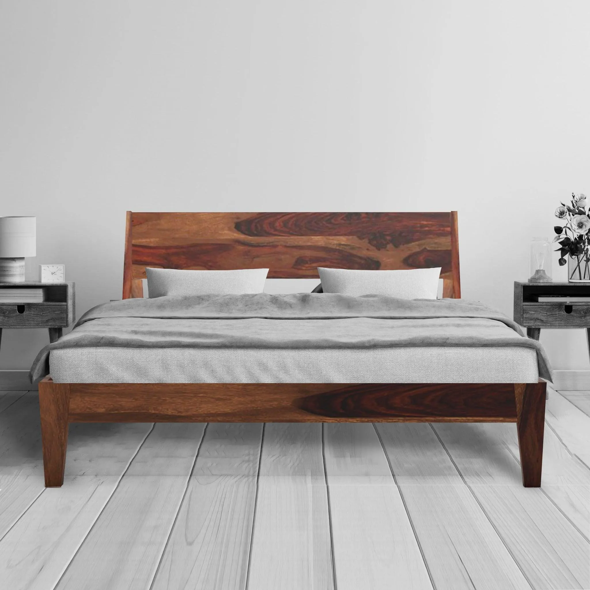 ARABEL BED KING Sheesham Wood (Honey Finish)