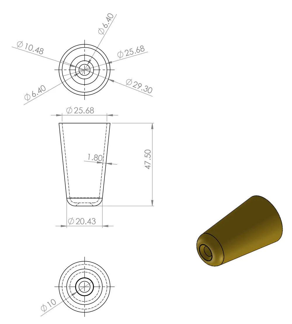 Astoria Brass Leg Cup