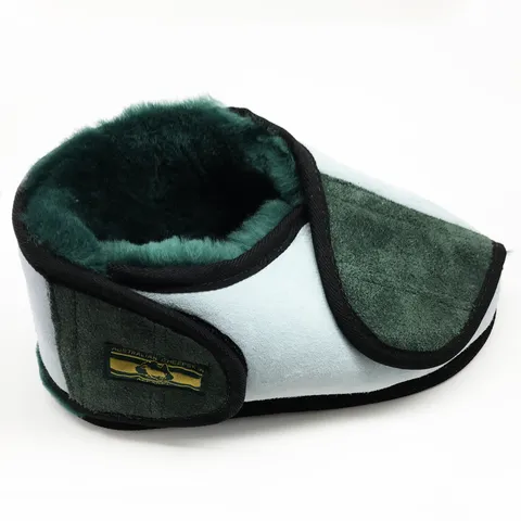 Australian Sheepskin Apparel Wrap Around Boot, Closed Toe with Rubber Sole