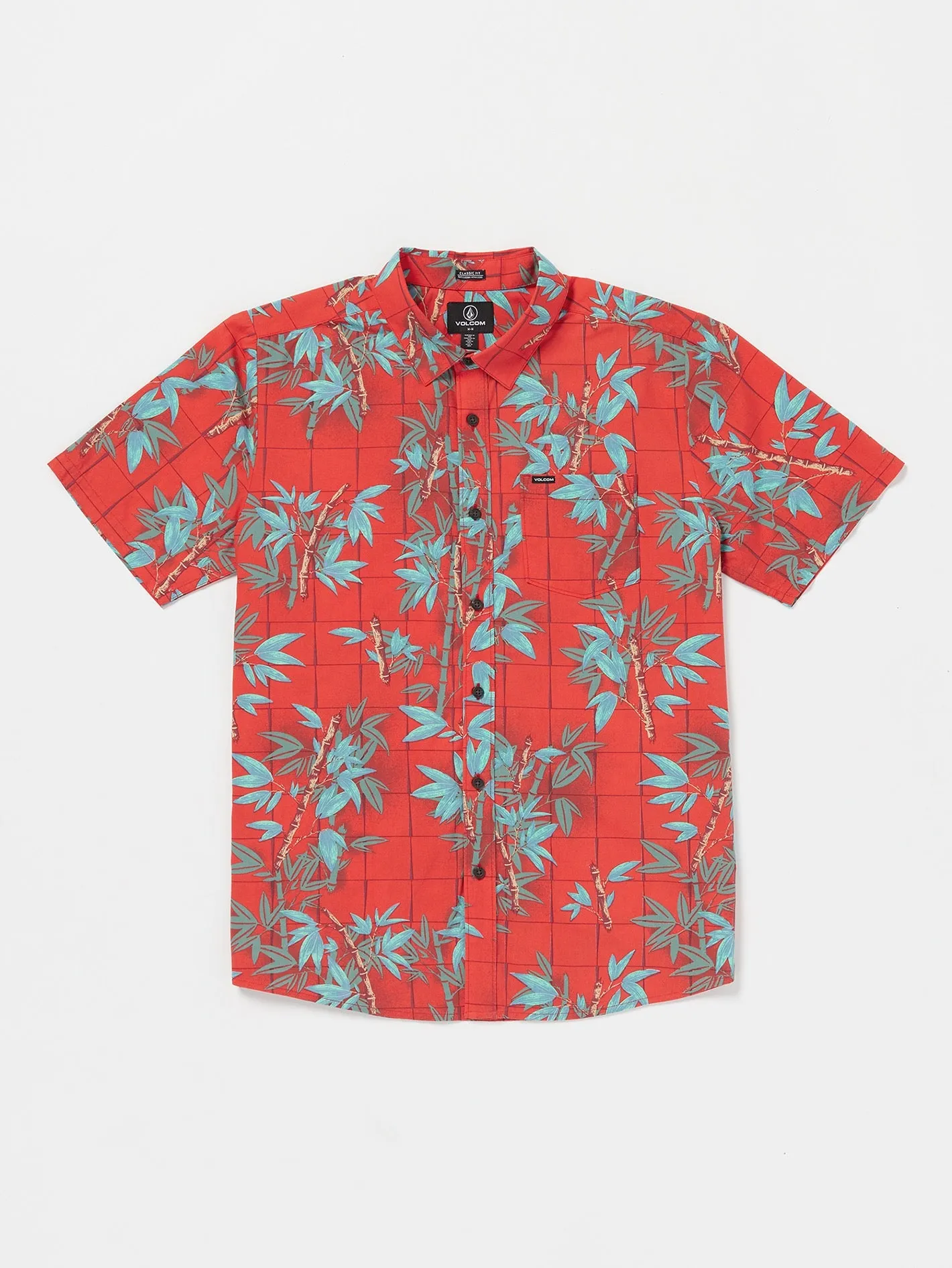 Bamboozeled Floral Short Sleeve Shirt - Flash Red