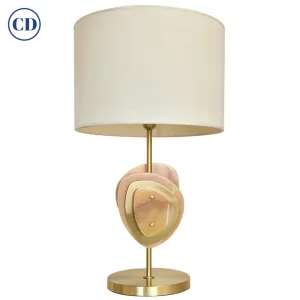 Bespoke Italian Organic Modern Amber Onyx Satin Brass Satellite Table Lamp