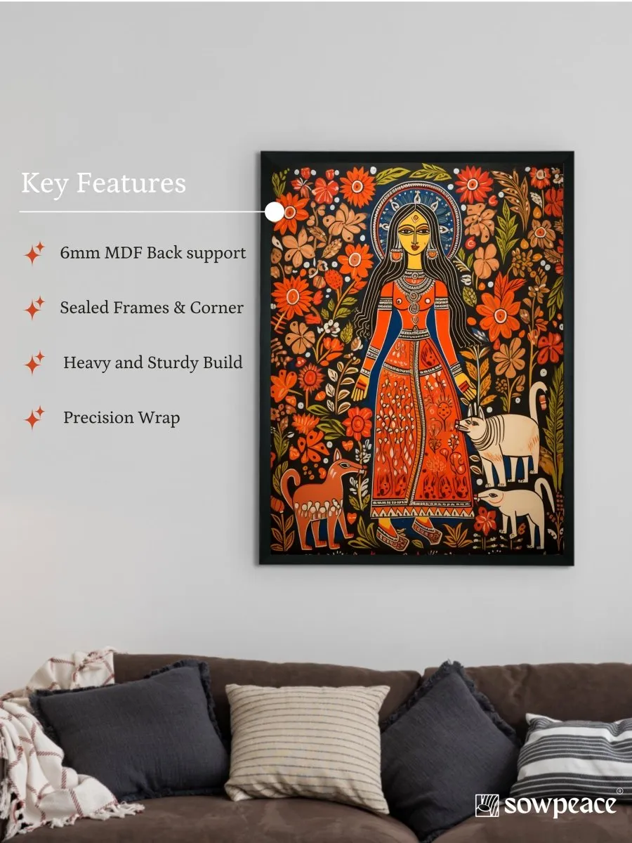 Blooming Soul: Sowpeace Handcrafted Abstract Canvas – Premium Indian-Inspired Art for Stylish and Contemporary Decor