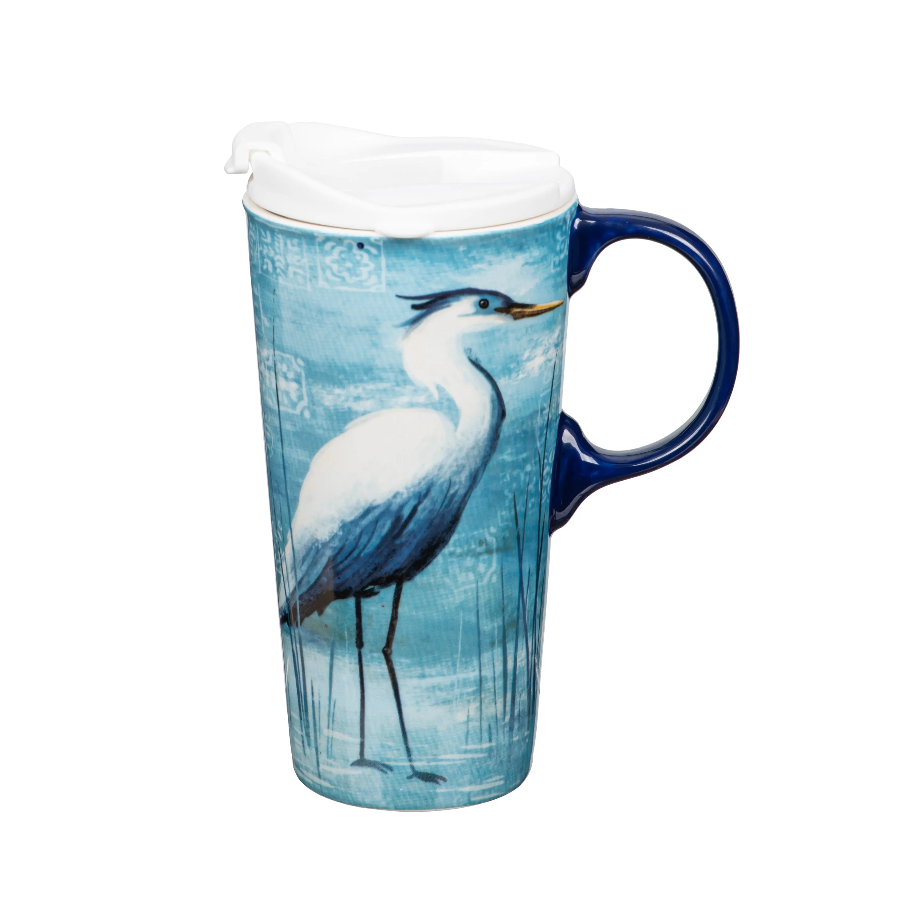 Blue Heron Ceramic Perfect Cup, 17oz, Gift Box