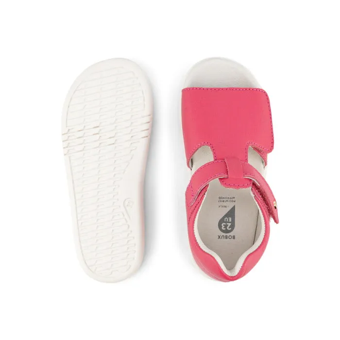 Bobux IW Iwalk Mirror Guava Pink 633434 Girls Open Toed Sandal