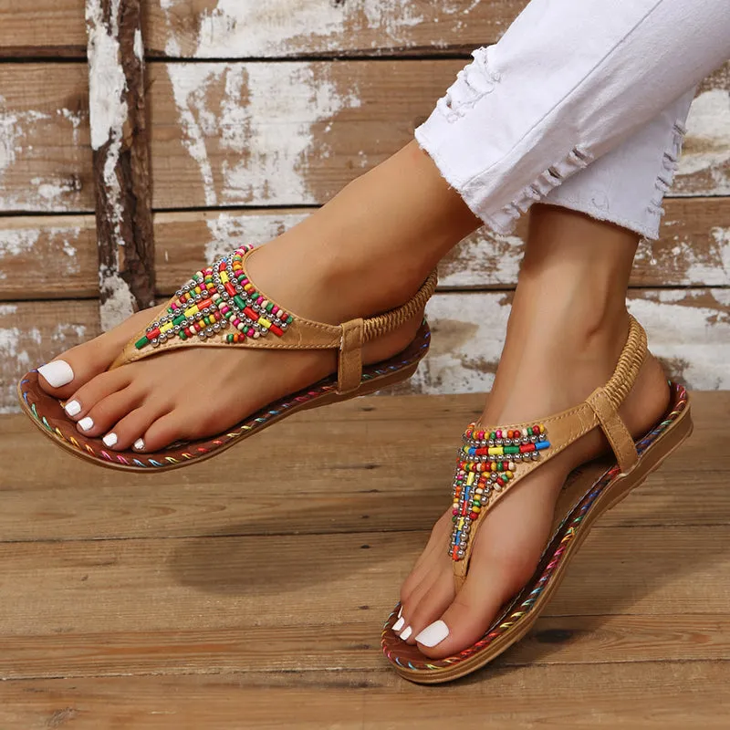 Bohemia Style Clip Toe Sandals Women Beach Shoes