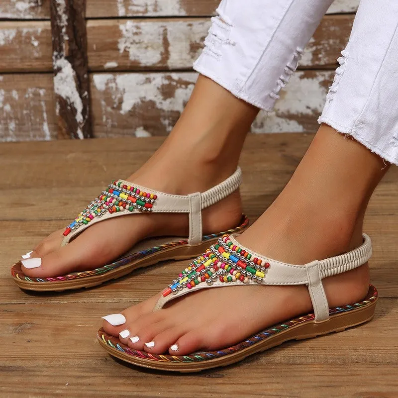 Bohemia Style Clip Toe Sandals Women Beach Shoes