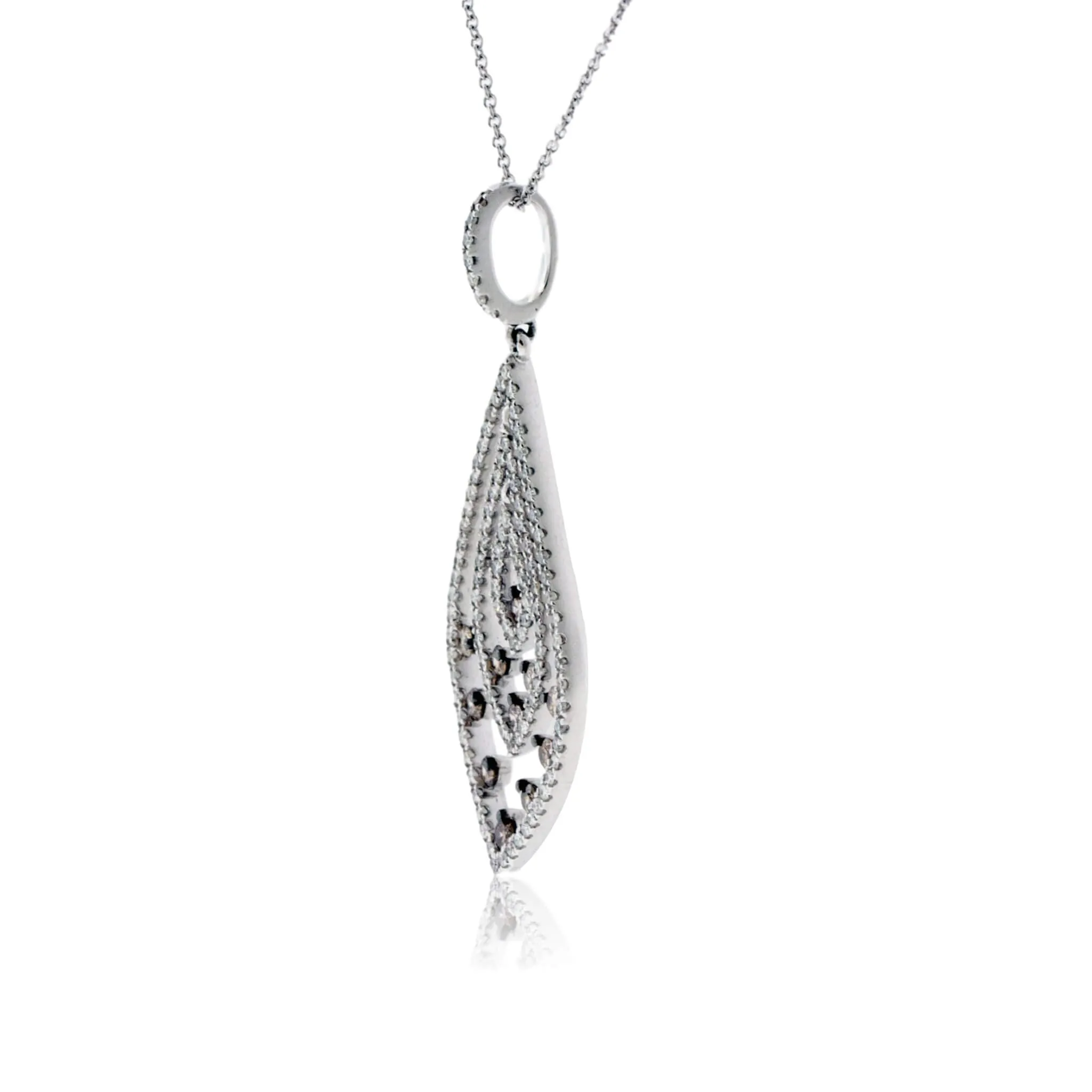 Brown Diamond  & Diamond Drop Layer Pendant