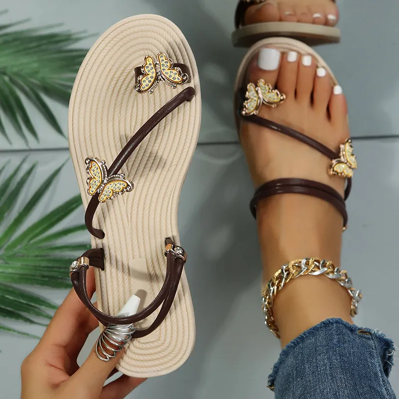 Butterfly Flat Summer Sandals Flip Flops