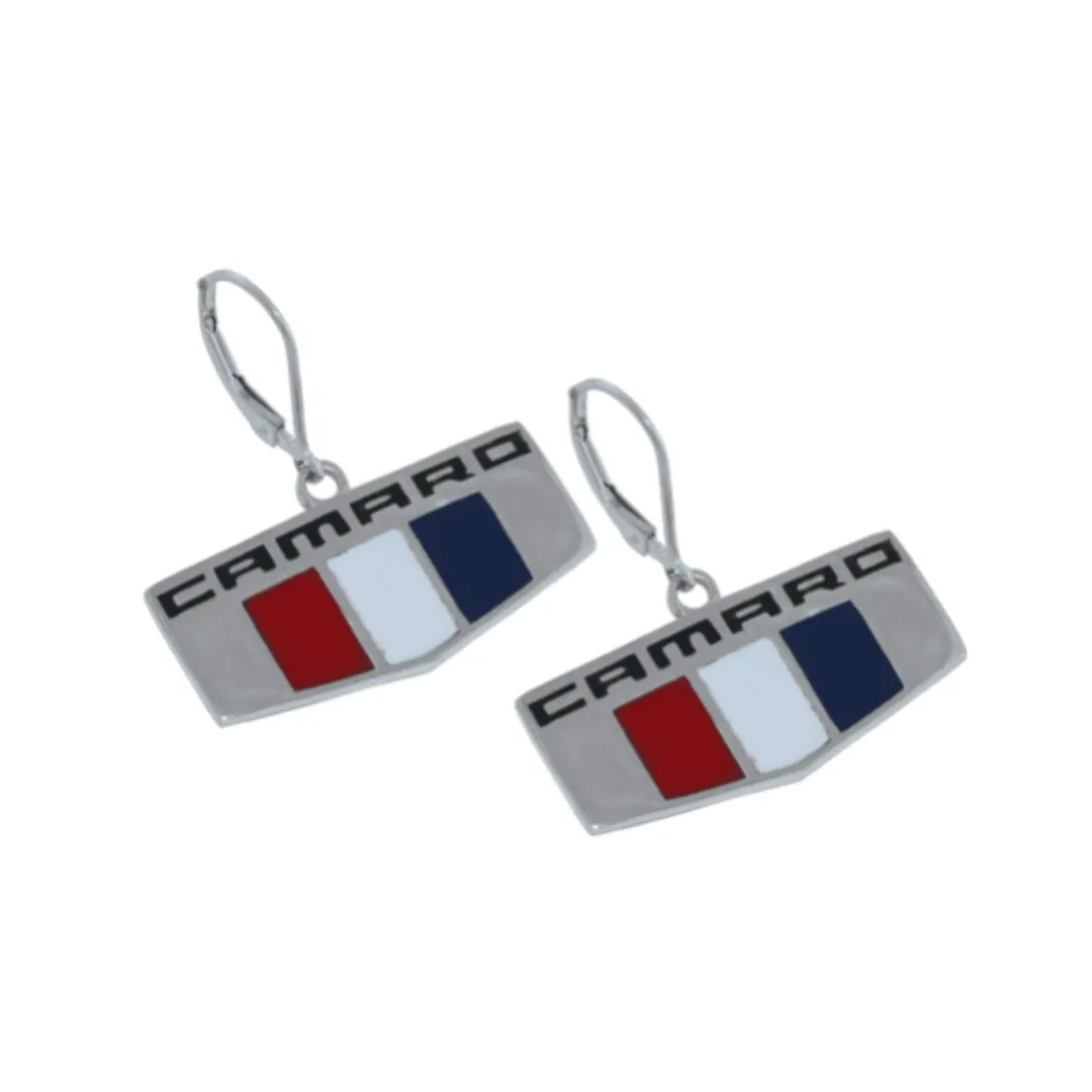 Camaro Badge Sterling Silver Earrings