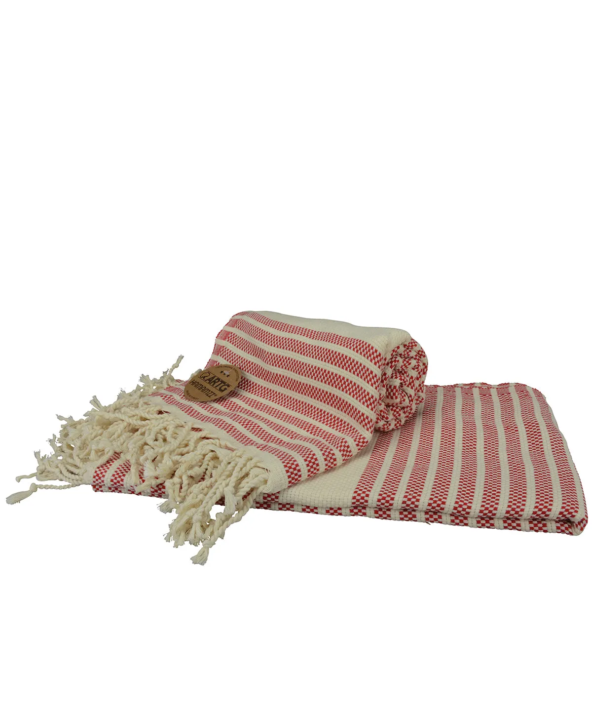 Classic Red/Cream - ARTG® Hamamzz® peshtemal towel