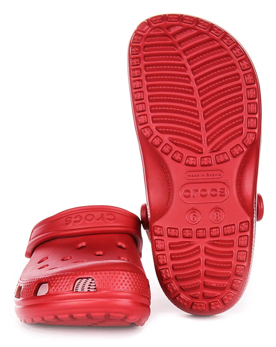 Crocs Classic Clog In Red For Unisex