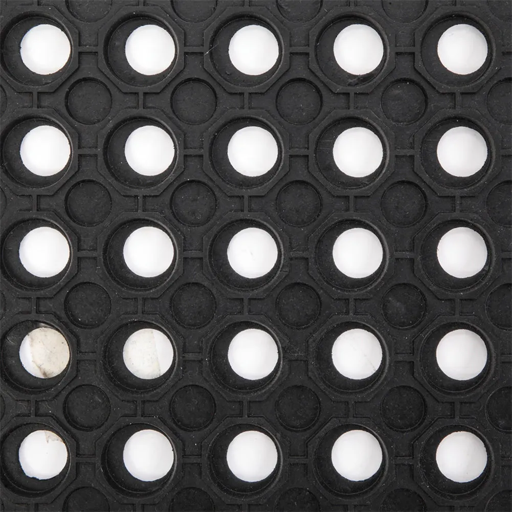 DISHYKOOKER Rubber Hexagonal Mat Waterproof Anti-Slip Floor Mat for Bars Kitchen Restaurants 60x90cm