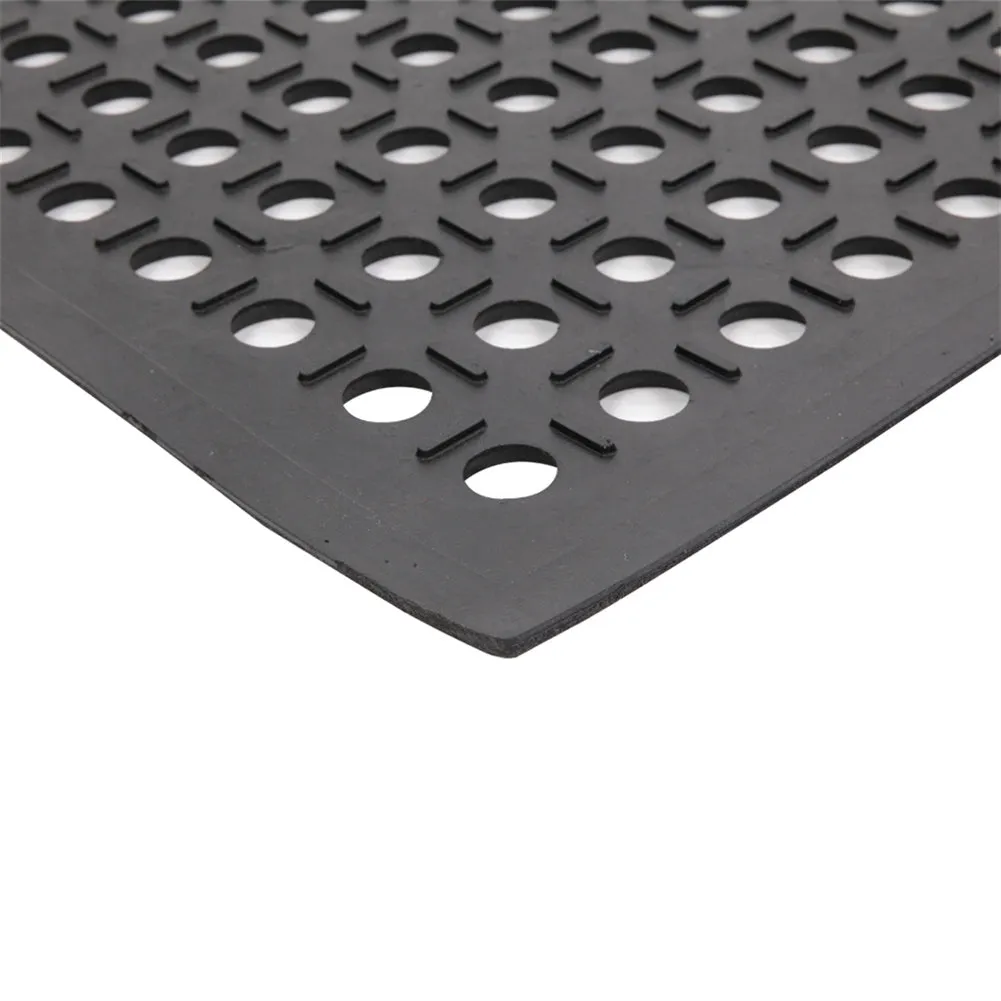 DISHYKOOKER Rubber Hexagonal Mat Waterproof Anti-Slip Floor Mat for Bars Kitchen Restaurants 60x90cm