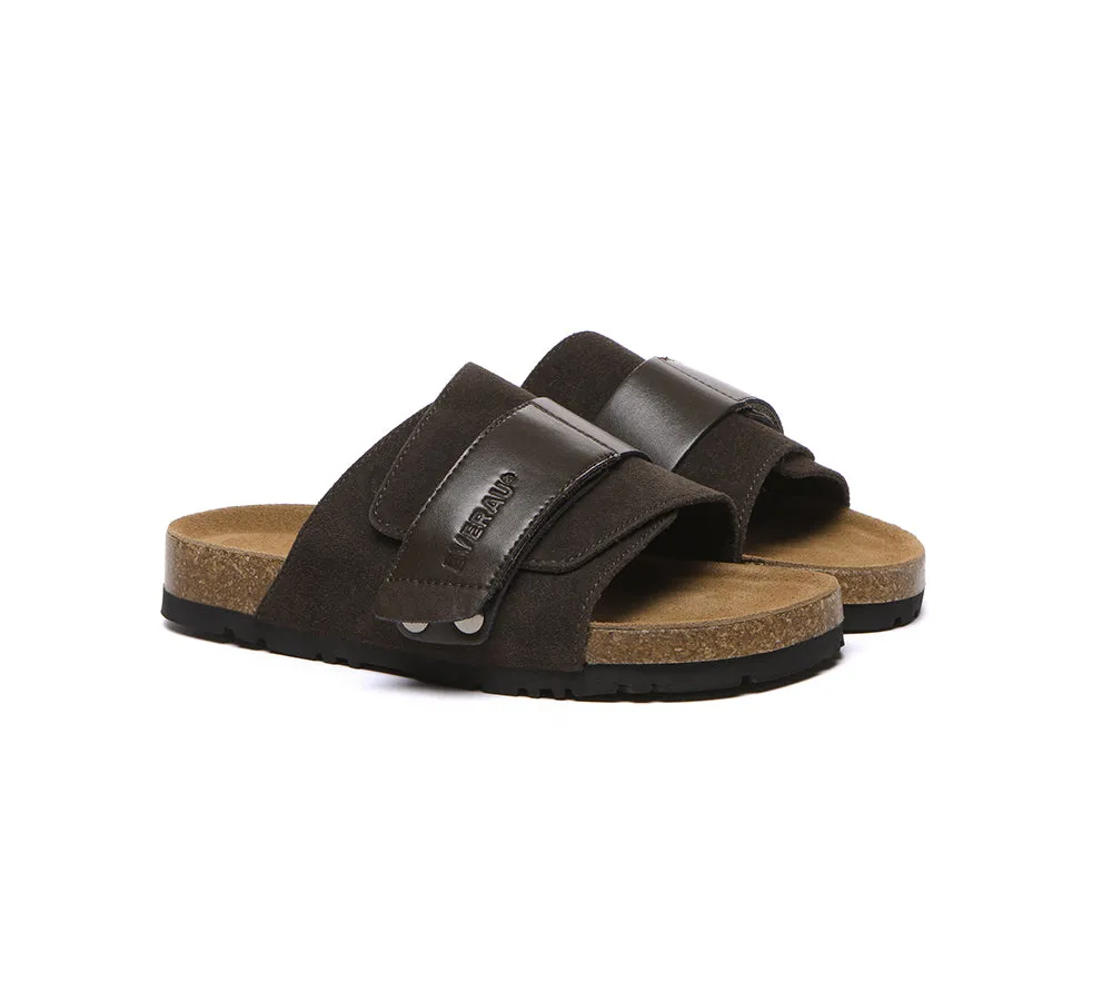 EVERAU® Adjustable Strap Embossed Slip-on Summer Sandal Slides Terrain