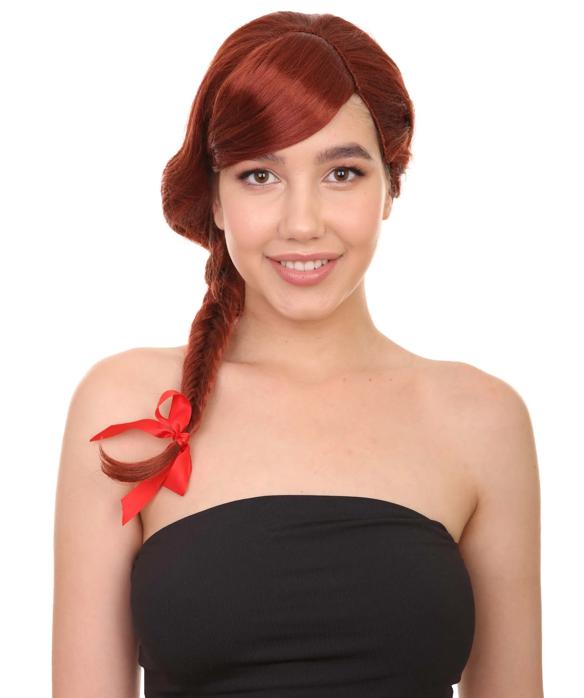 Farmers Daughter Long Braids Women's Wig | Brown Colonial Traditional Cosplay Halloween Wig