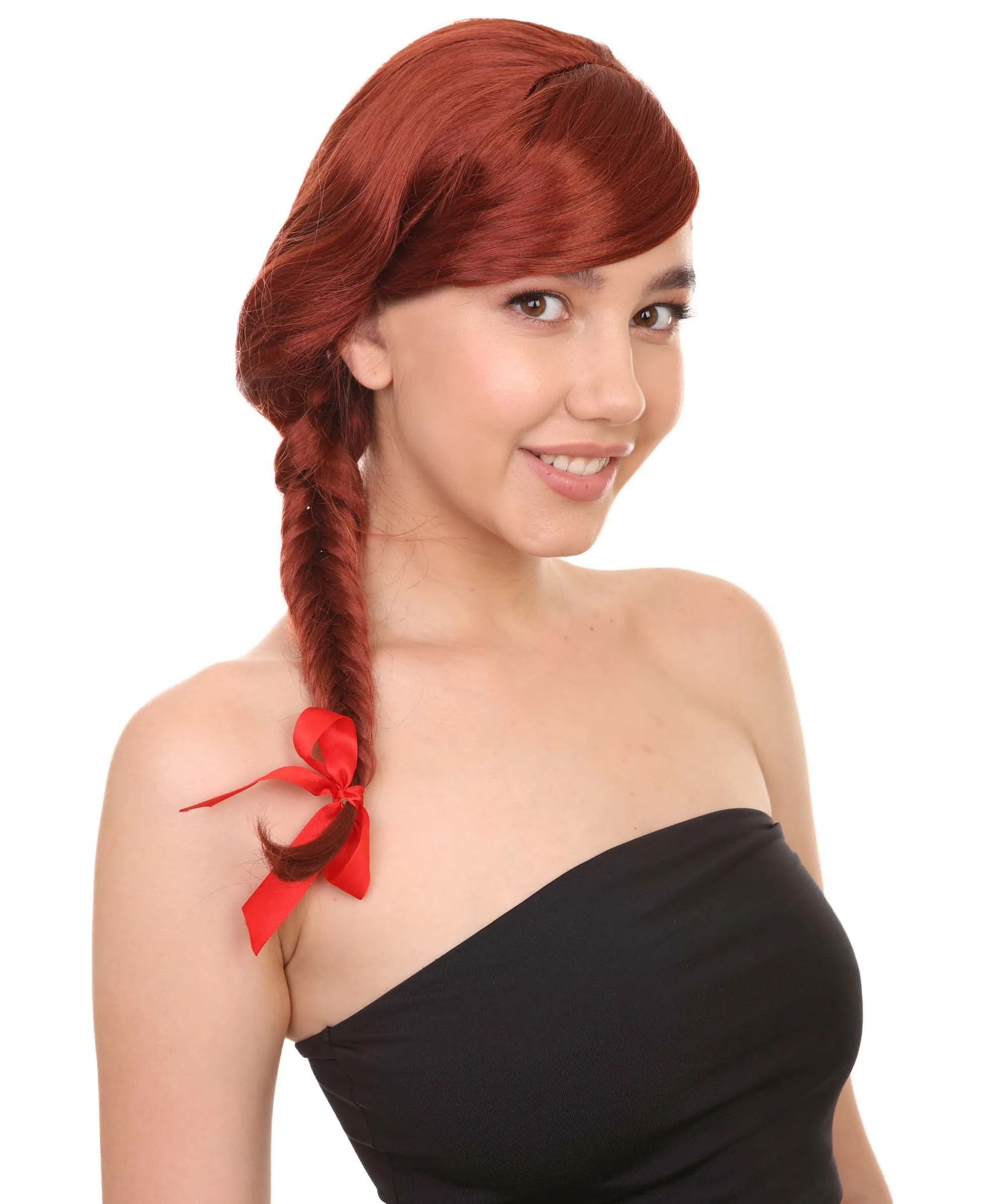 Farmers Daughter Long Braids Women's Wig | Brown Colonial Traditional Cosplay Halloween Wig