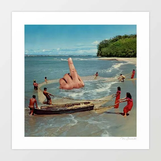 'Fish Fingers' Art Print by Vertigo Artography