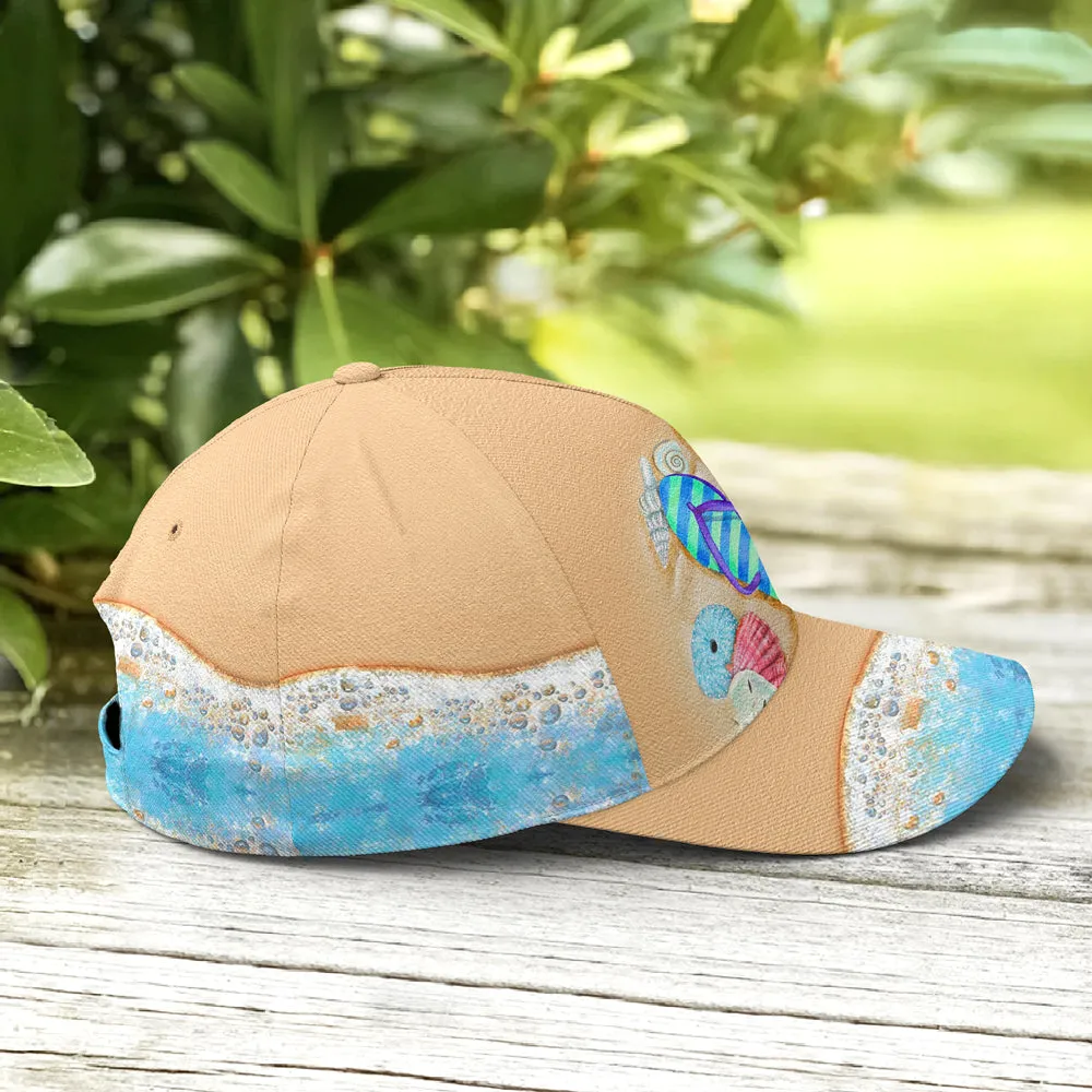 Flip Flop Beach Vector Art Baseball Cap Coolspod