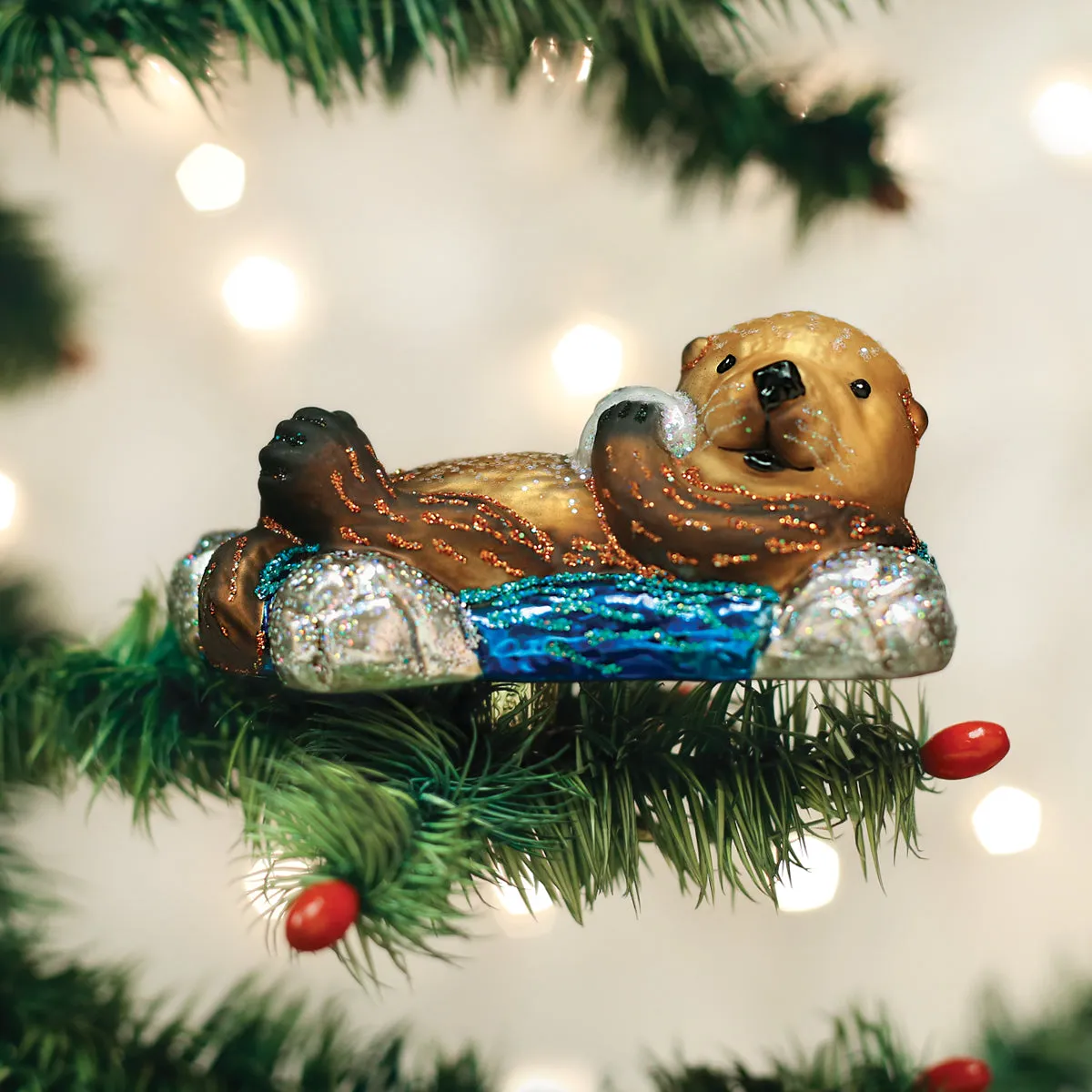 Floating Sea Otter Ornament