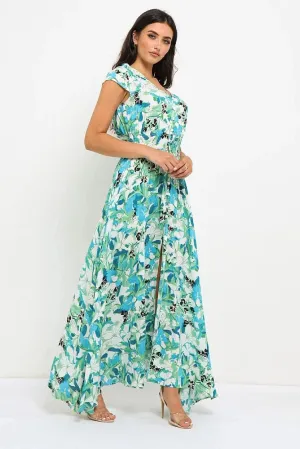 Floral Floaty Button Down Maxi Dress