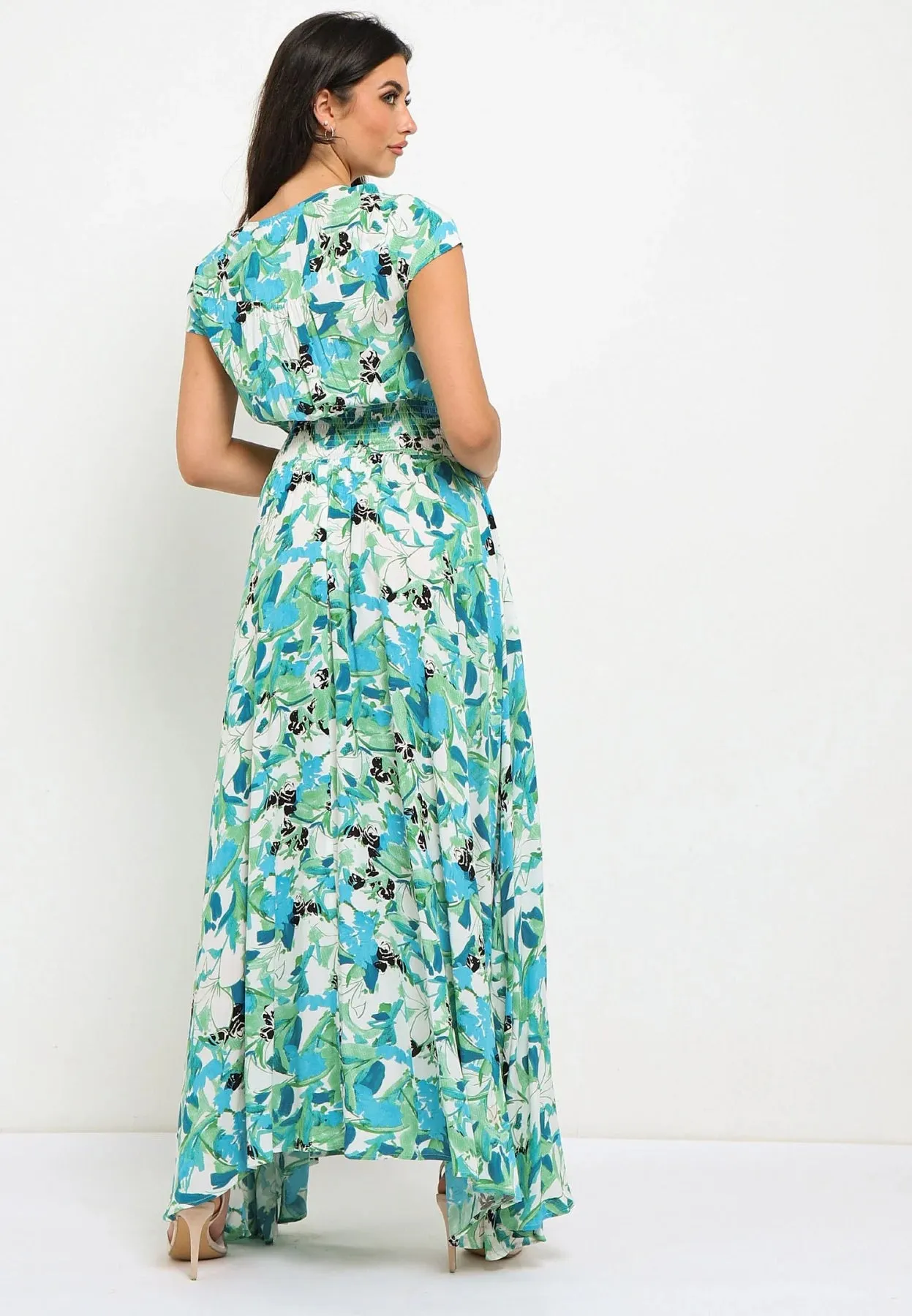 Floral Floaty Button Down Maxi Dress