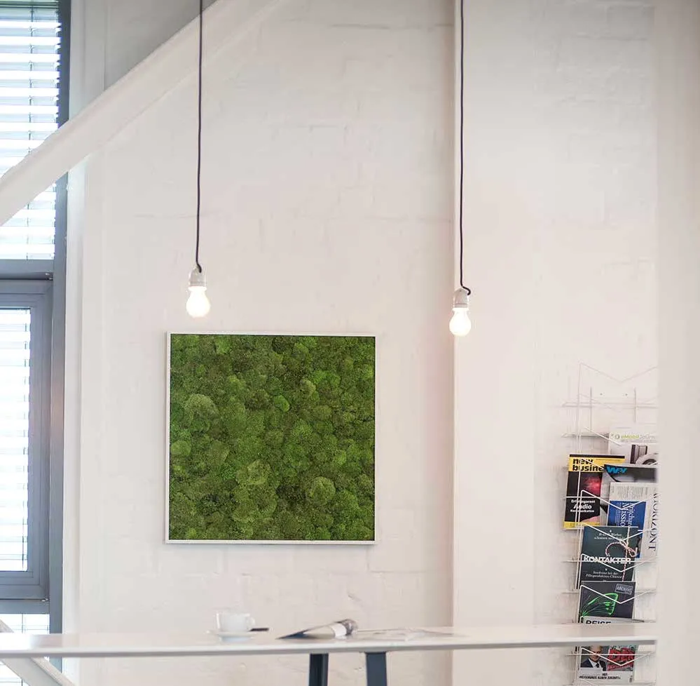 Green Square Moss Art (80cm)