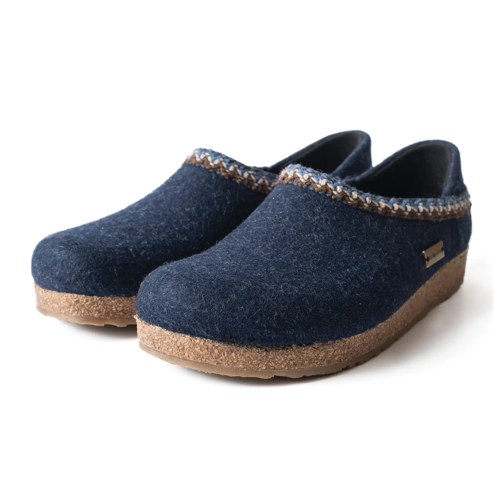 Haflinger GZH Zig Zag Clog (Unisex) - Captain's Blue