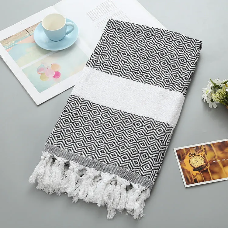 Handmade Tassel Blanket Turkish Beach Towel