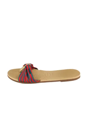 Havaianas, Women's You St. Tropez Flip Flop, Red/Teal, Size 39/40 (US 9/10)