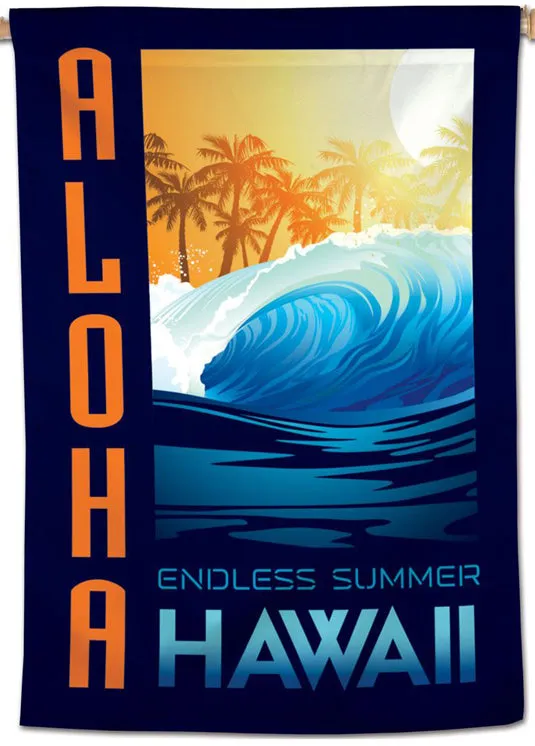 Hawaii "Aloha - Endless Summer" Surf Culture Premium 28x40 Wall Banner - Wincraft Inc.