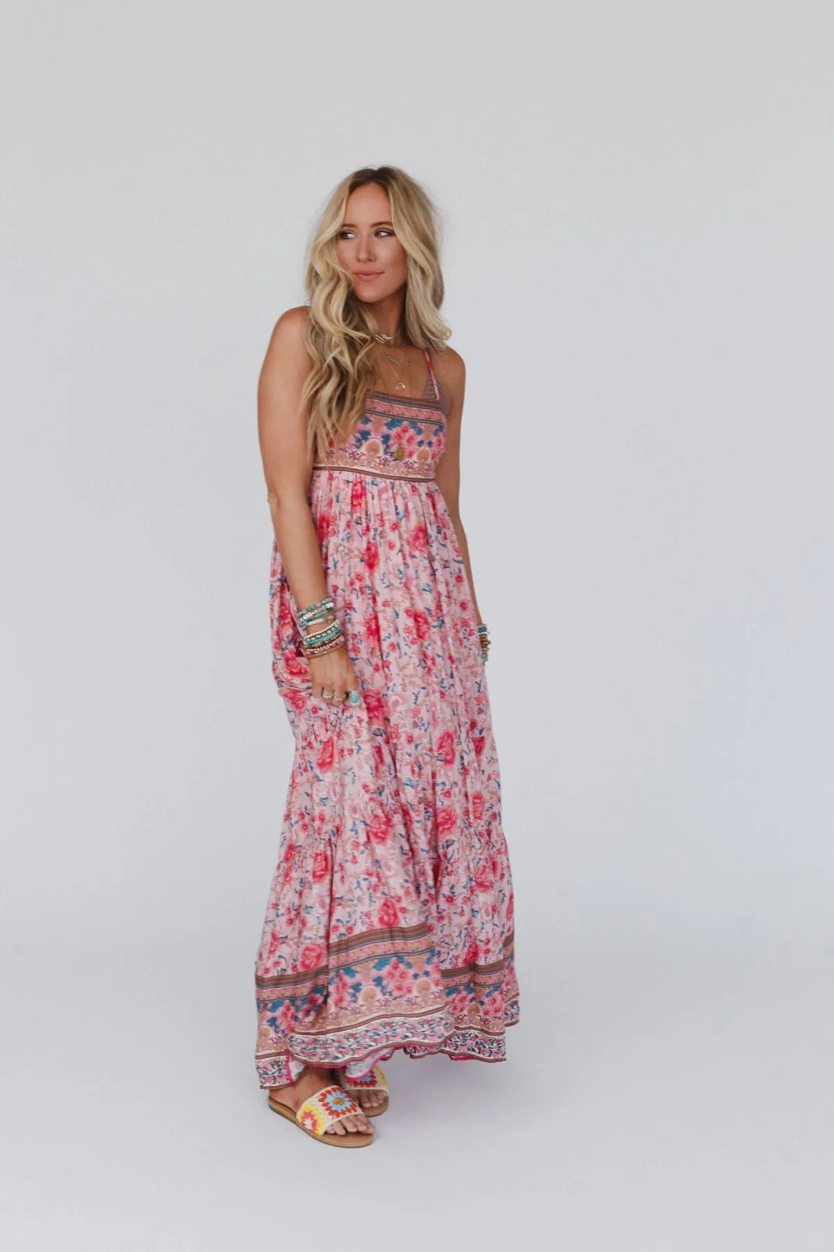 Lahaina Printed Dress - Pink Multi