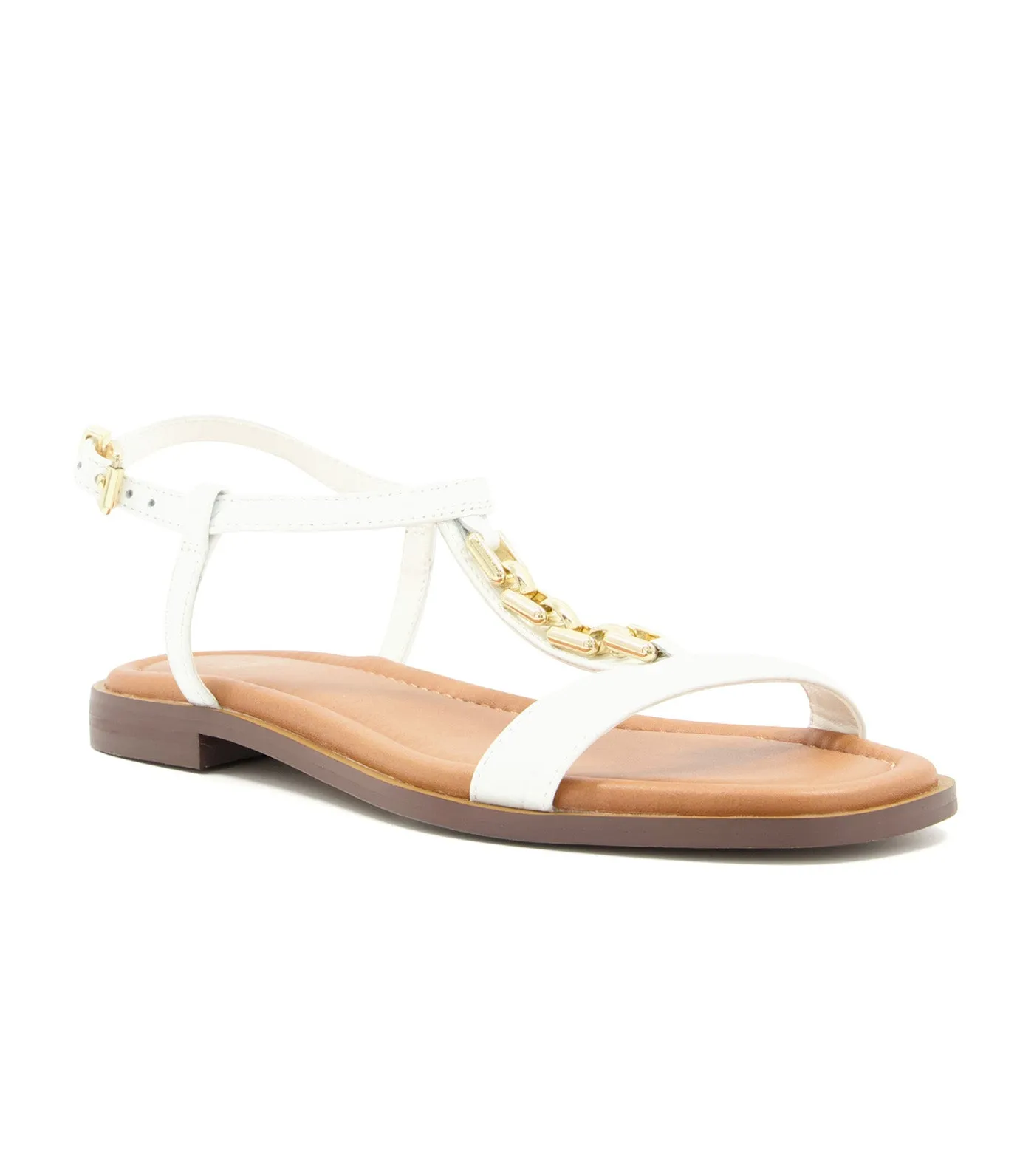 Lotty Flat Sandals White