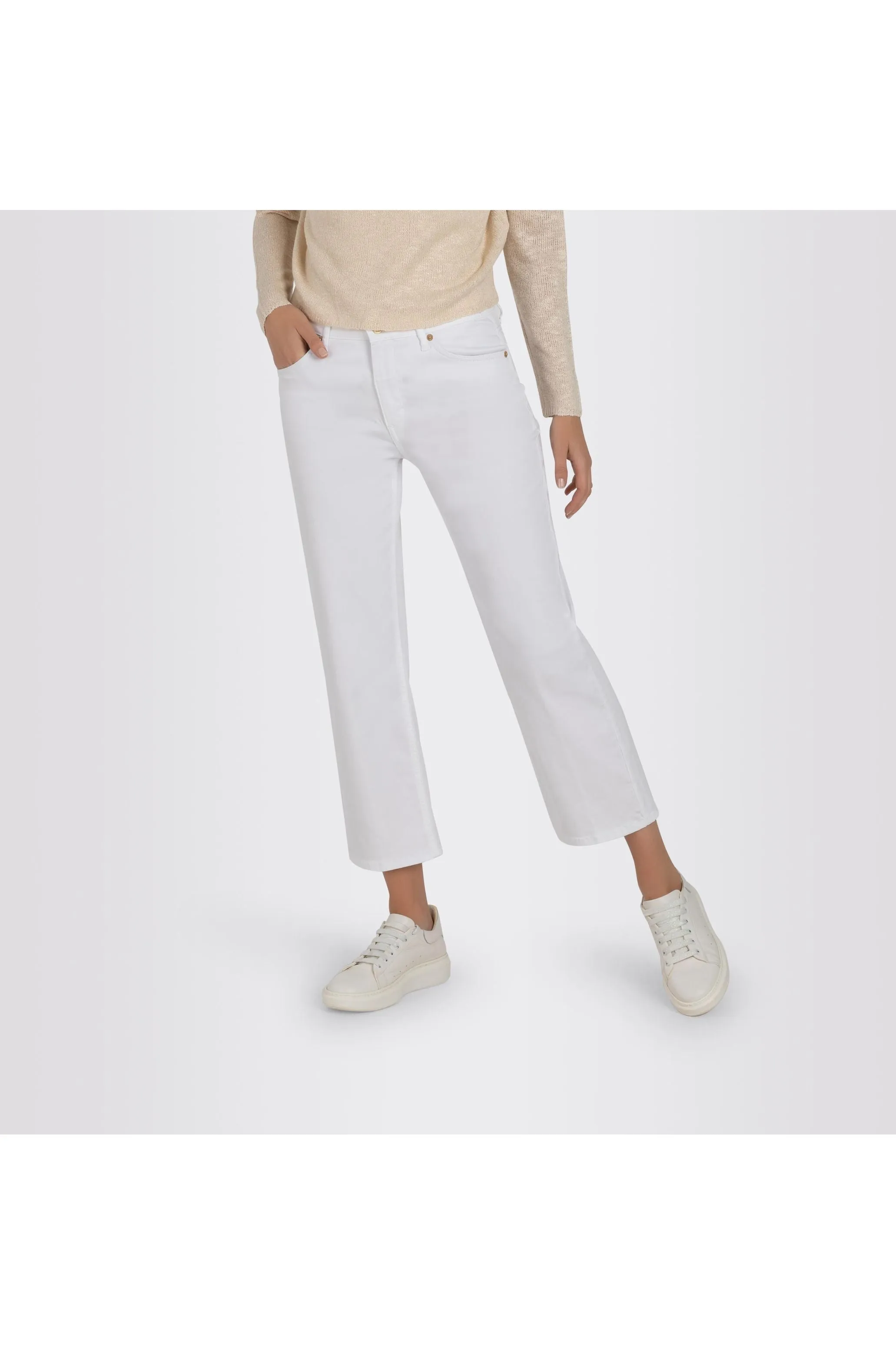 Mac Jeans Culotte 5984-9B-0391L | D010 White | Offered Online Only