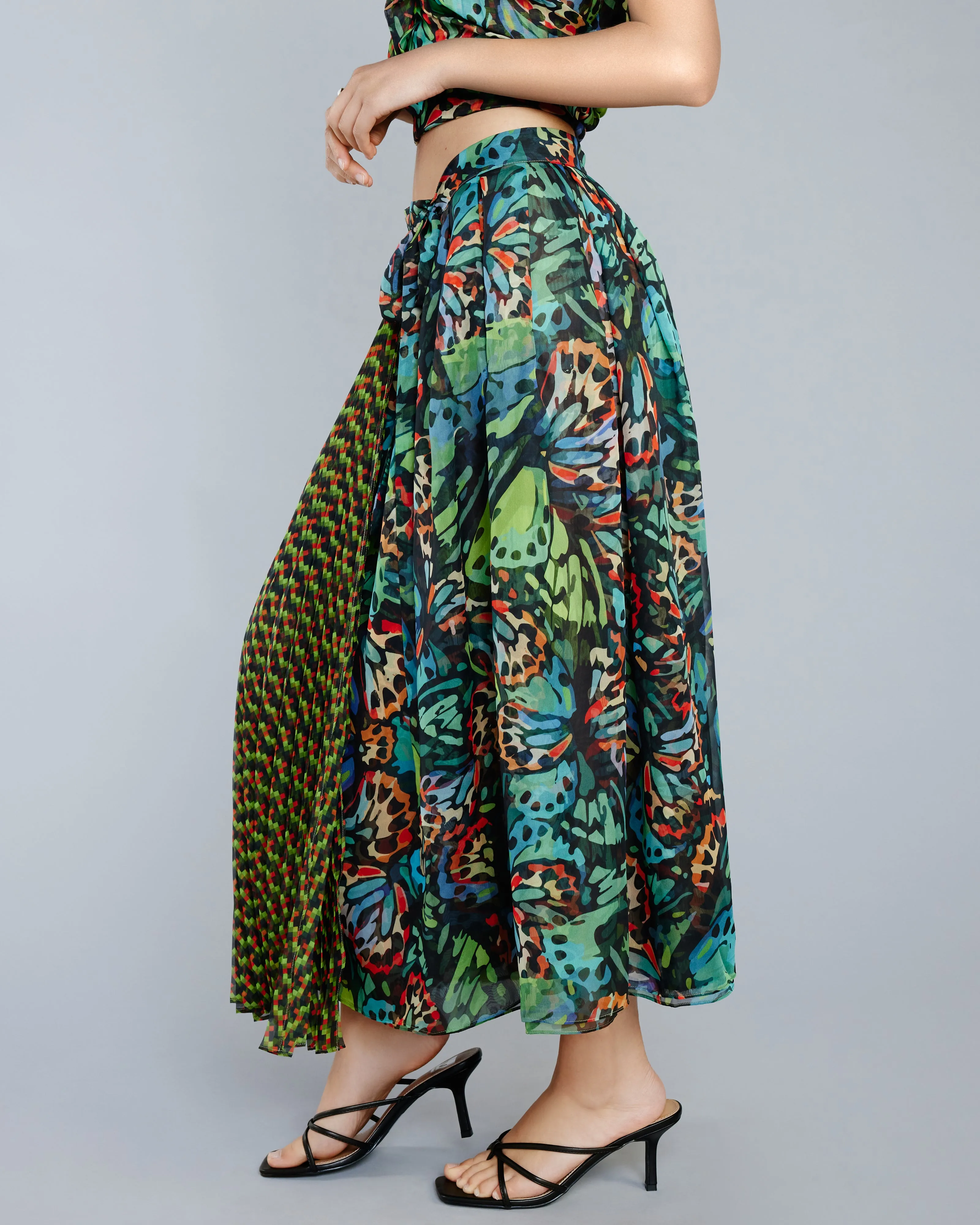 Malachite Butterfly Wrap Skirt