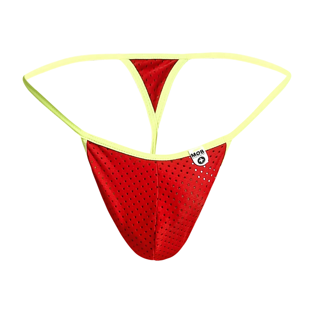 Male Basics Mob Men's Sexy Microfiber G-String Red/Yellow