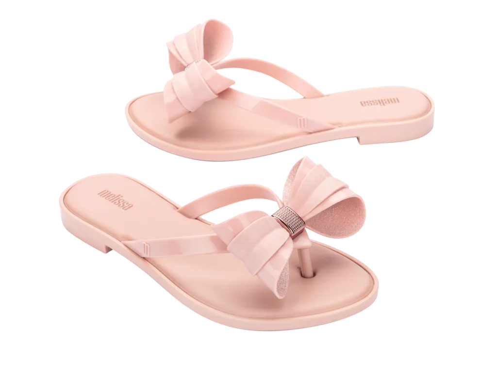 Melissa Flip Flop Slim V AD - Pink / Glitter Pink