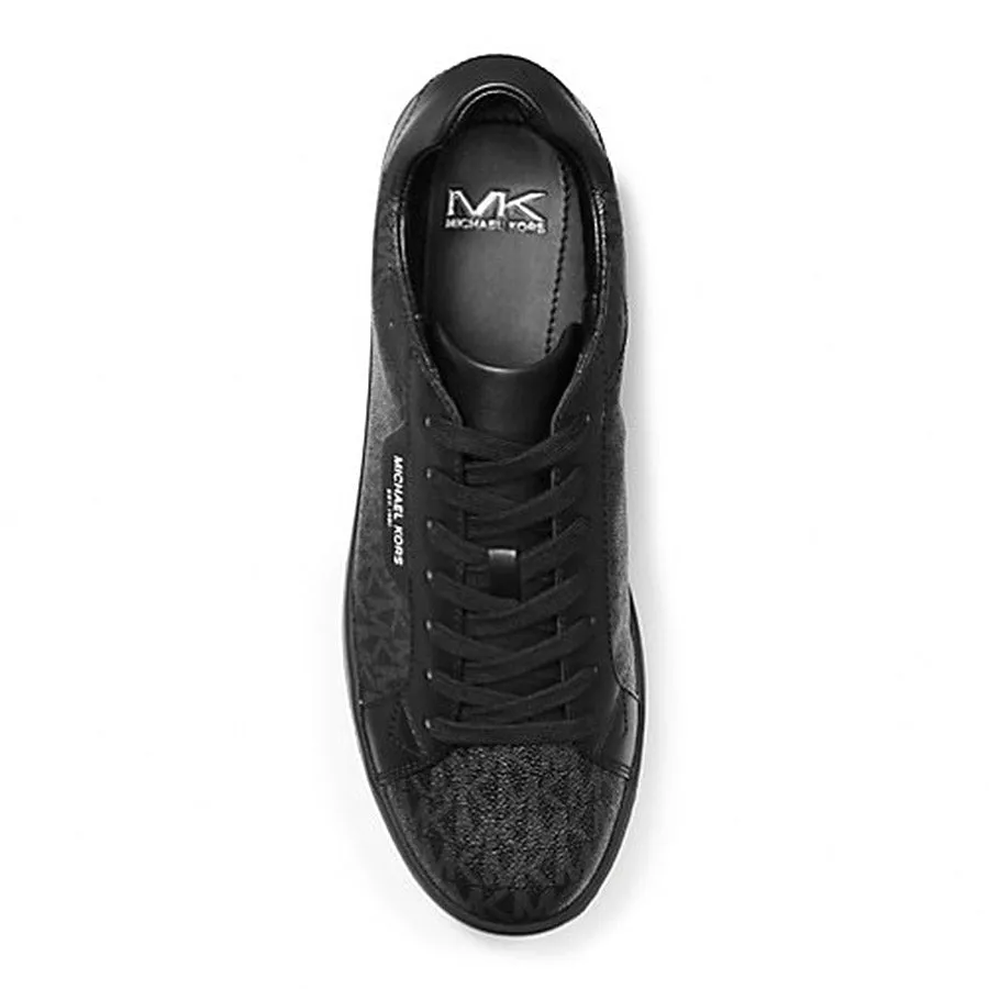 Michael Kors Keating Logo And Leather Sneakers, black