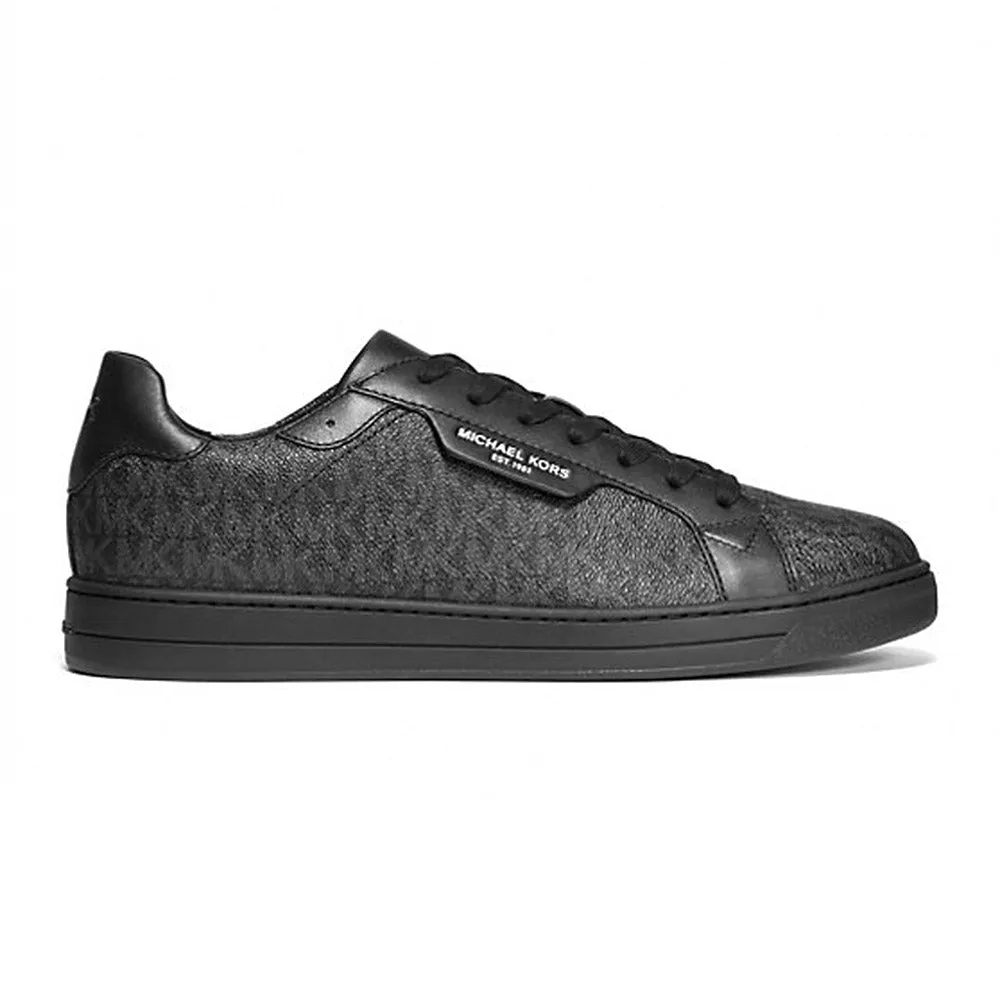 Michael Kors Keating Logo And Leather Sneakers, black