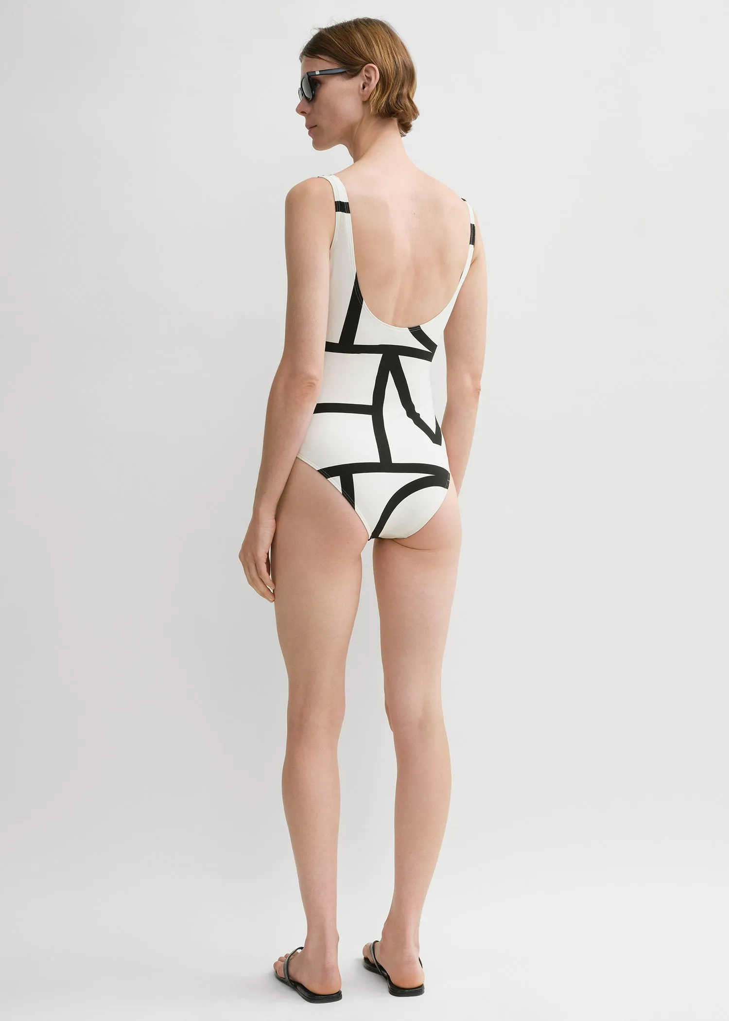 Monogram swimsuit tofu