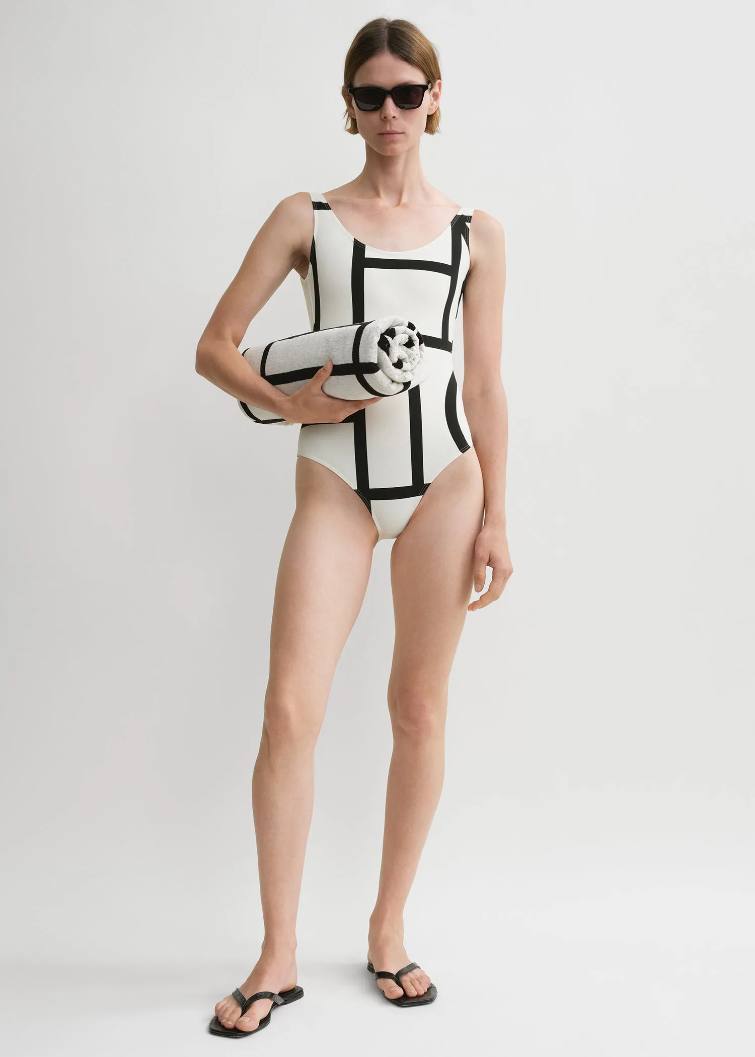 Monogram swimsuit tofu