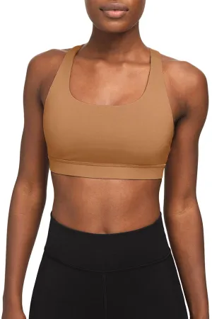 Nude UV 50  Stella Beige Seamless Racerback Sport Yoga Bra - Women