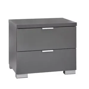 Open Box Zuri Nightstand Charcoal Gray - Buylateral