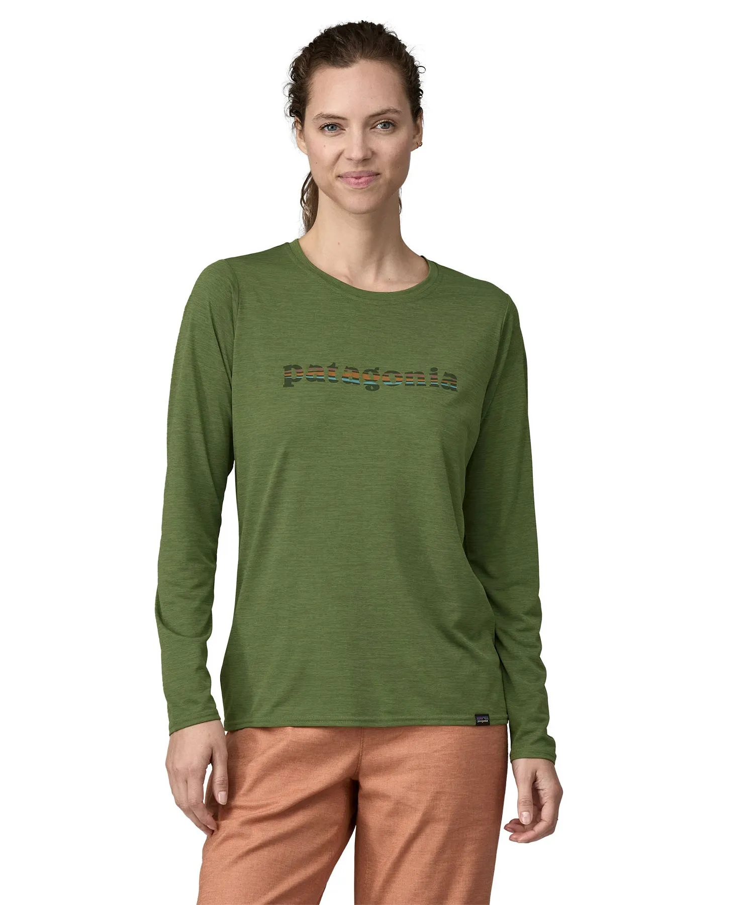 Patagonia Women's Capilene Cool Graphic Shirt - Green X-Dye