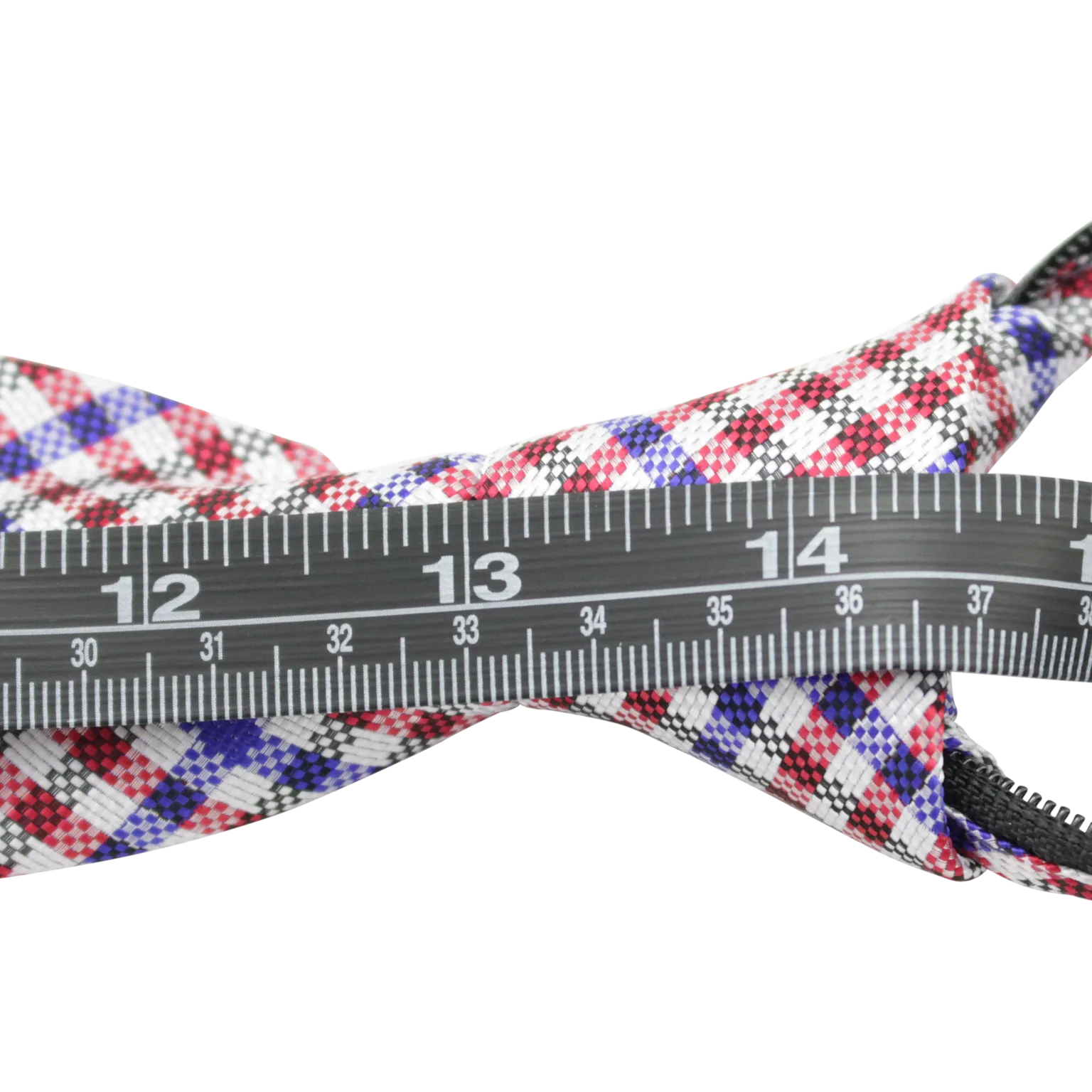 Patriot - Red, White, and Blue Gingham Patterned Kids Zipper Tie