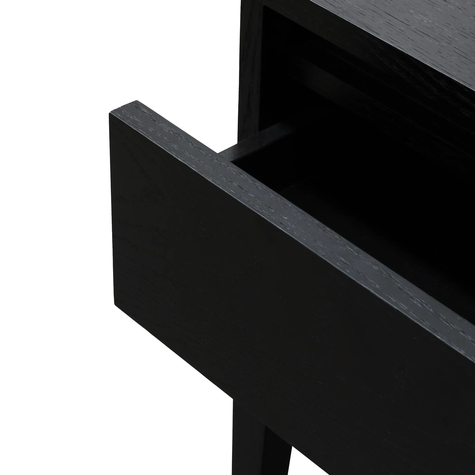 Penley Bedside Table - Black Oak