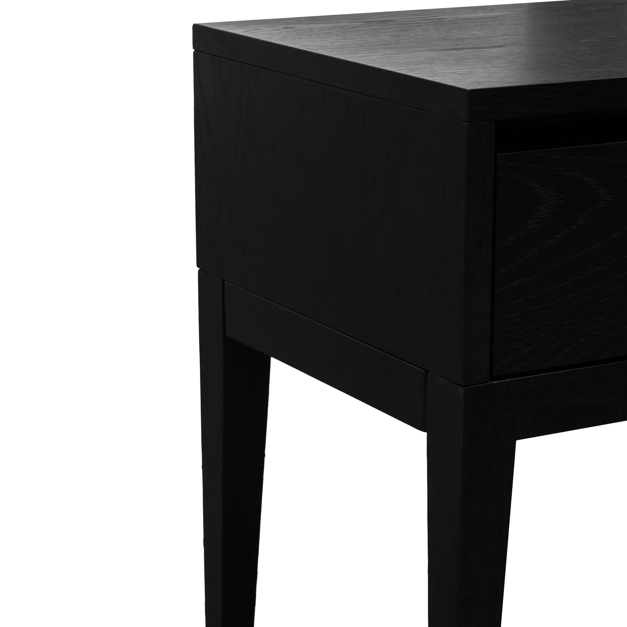 Penley Bedside Table - Black Oak