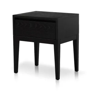 Penley Bedside Table - Black Oak