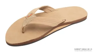 Rainbow Sandals Men's Single Layer Premier Leather with Arch Support 1" Strap - Sierra Brown